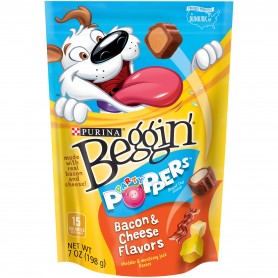 Purina Beggin' Party Poppers Bacon And Cheese Flavors 7oz