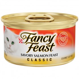 Purina Fancy Feast Classic Savory Salmon Feast Cat Food 3 oz