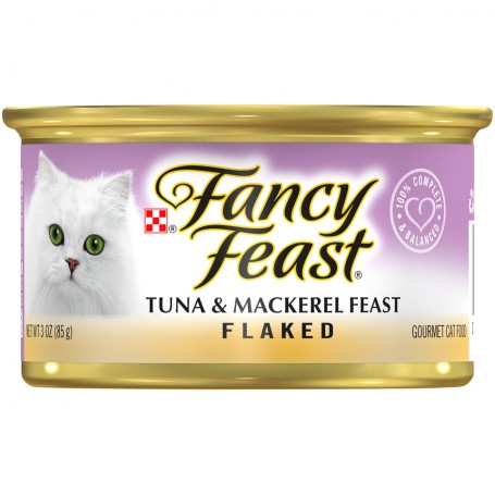 Purina Fancy Feast Flaked Tuna & Mackerel Feast Wet Cat Food 3 oz.