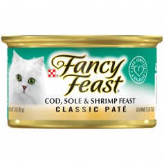 Purina Fancy Feast Classic Cod, Sole & Shrimp Feast Cat Food 3 oz