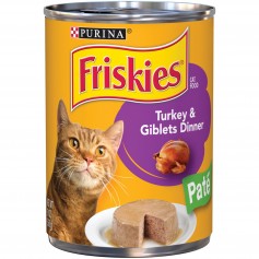 Purina Friskies Classic Pate Turkey And Giblets Dinner Cat Food 13 oz