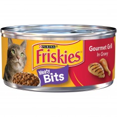 Purina Friskies Meaty Bits Gourmet Grill in Gravy Cat Food 5.5 oz
