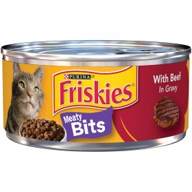 Purina Friskies Meaty Bits with Beef in Gravy Cat Food 5.5 oz