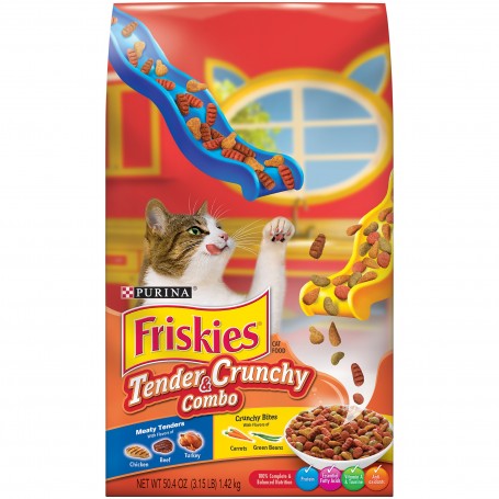 Purina Friskies Tender And Crunchy Combo Cat Food 3.15 lb