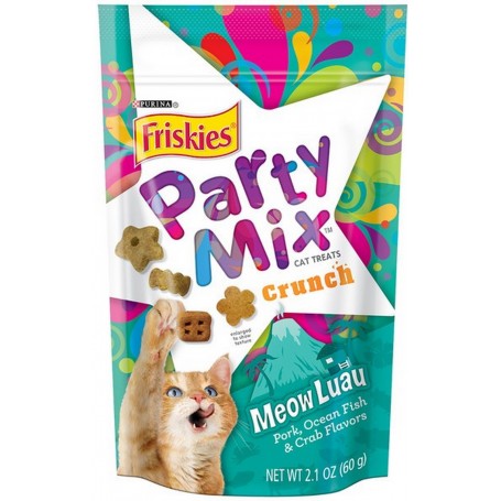 Purina Friskies Party Mix Crunch Cat Treats Meow Laau 2.1oz