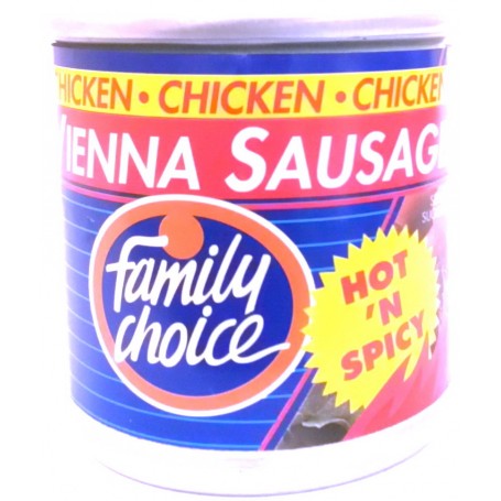 Family Choice Chicken Halaal Vienna Sausages Hot N' Spicy 140g