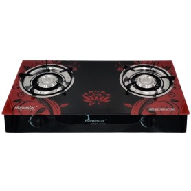 Homestar 2 Burner Glass Top Gas Stove