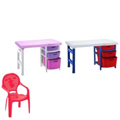 Plastic table with Chair