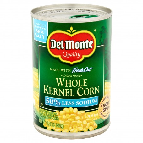 Whole Kernel 50% Less Sodium 15.25 oz - Front