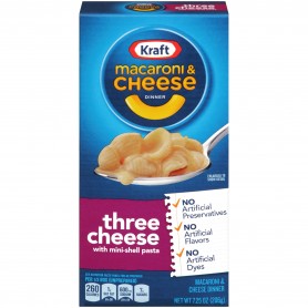 Kraft Macaroni And Cheese Three Cheese 206g