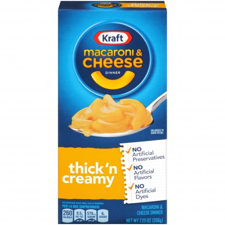 Kraft Macaroni And Cheese Thick And Creamy 206g